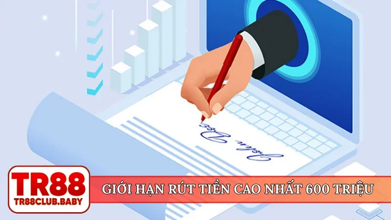 Giới hạn rút tiền cao nhất 600 triệu
